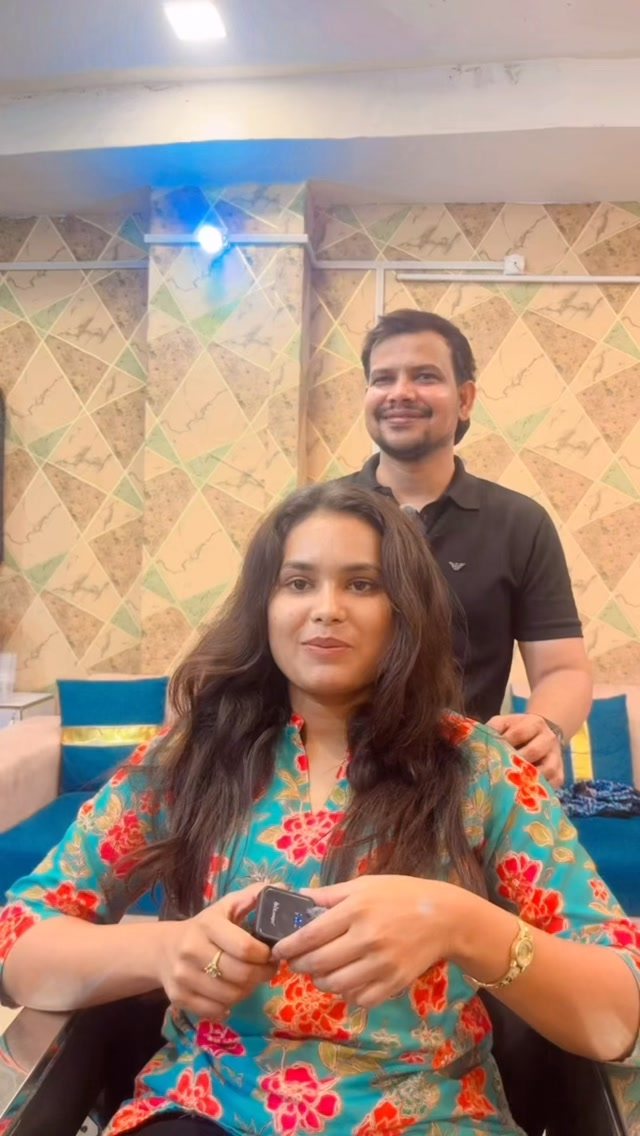 Client with Rahul after styling