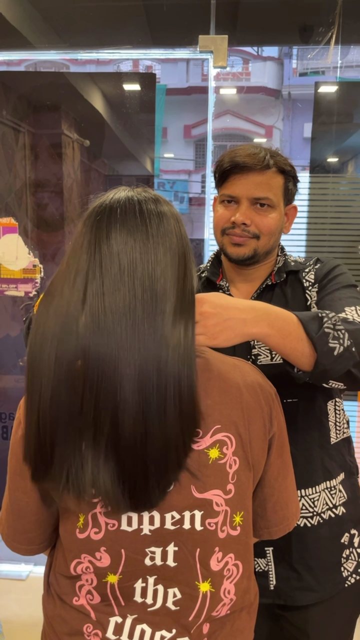Straight smooth hair result