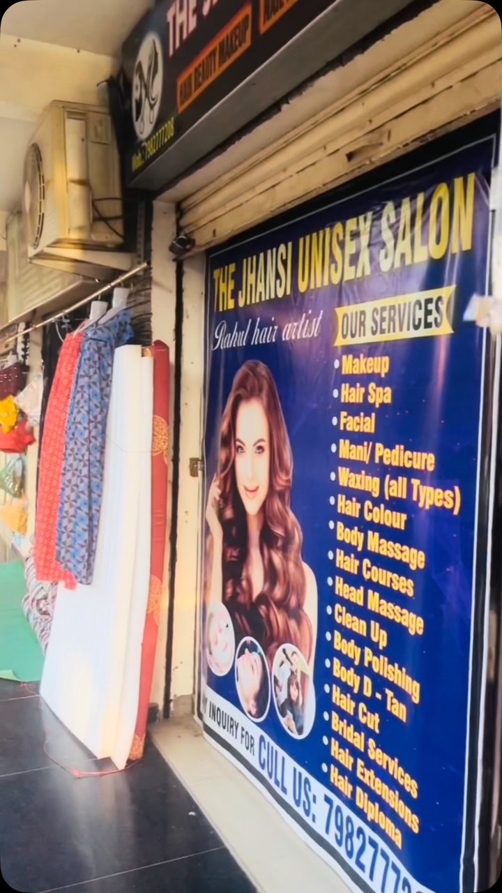 The Jhansi Unisex Salon shop front, CP Palace Hotel